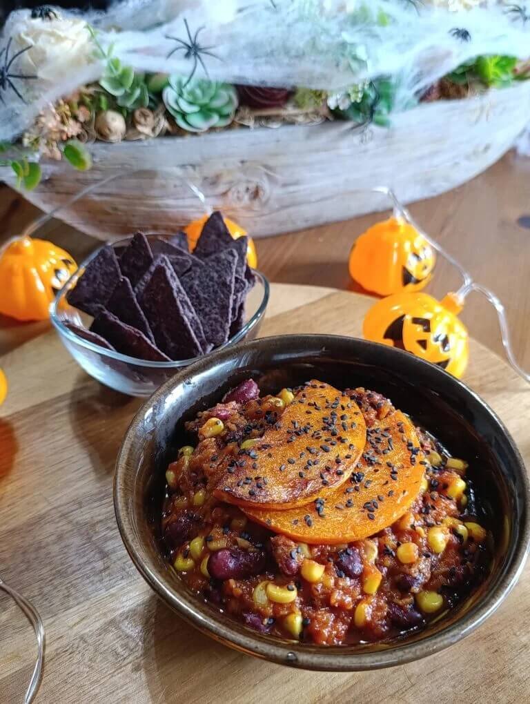 Sütőtökös chilis bab halloween alkalmából